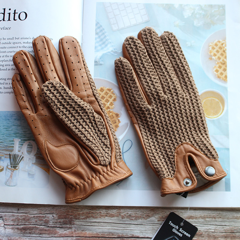 Touch Screen Gloves - Wysokiej jakości nowe męskie skórzane rękawice