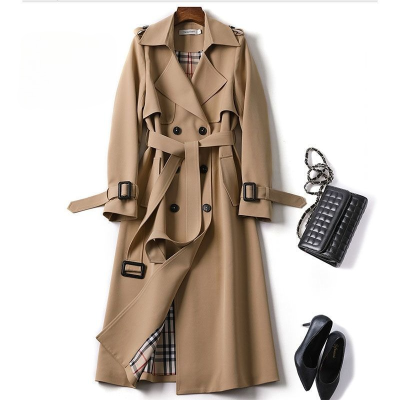 Wool Coat Peacoat - Koreański vintage płaszcz typu trench o