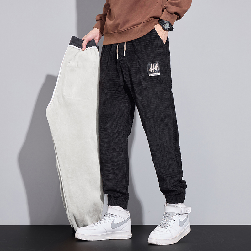 Corduroy Pant Warm - Zimowe męskie polarowe spodnie do joggingu