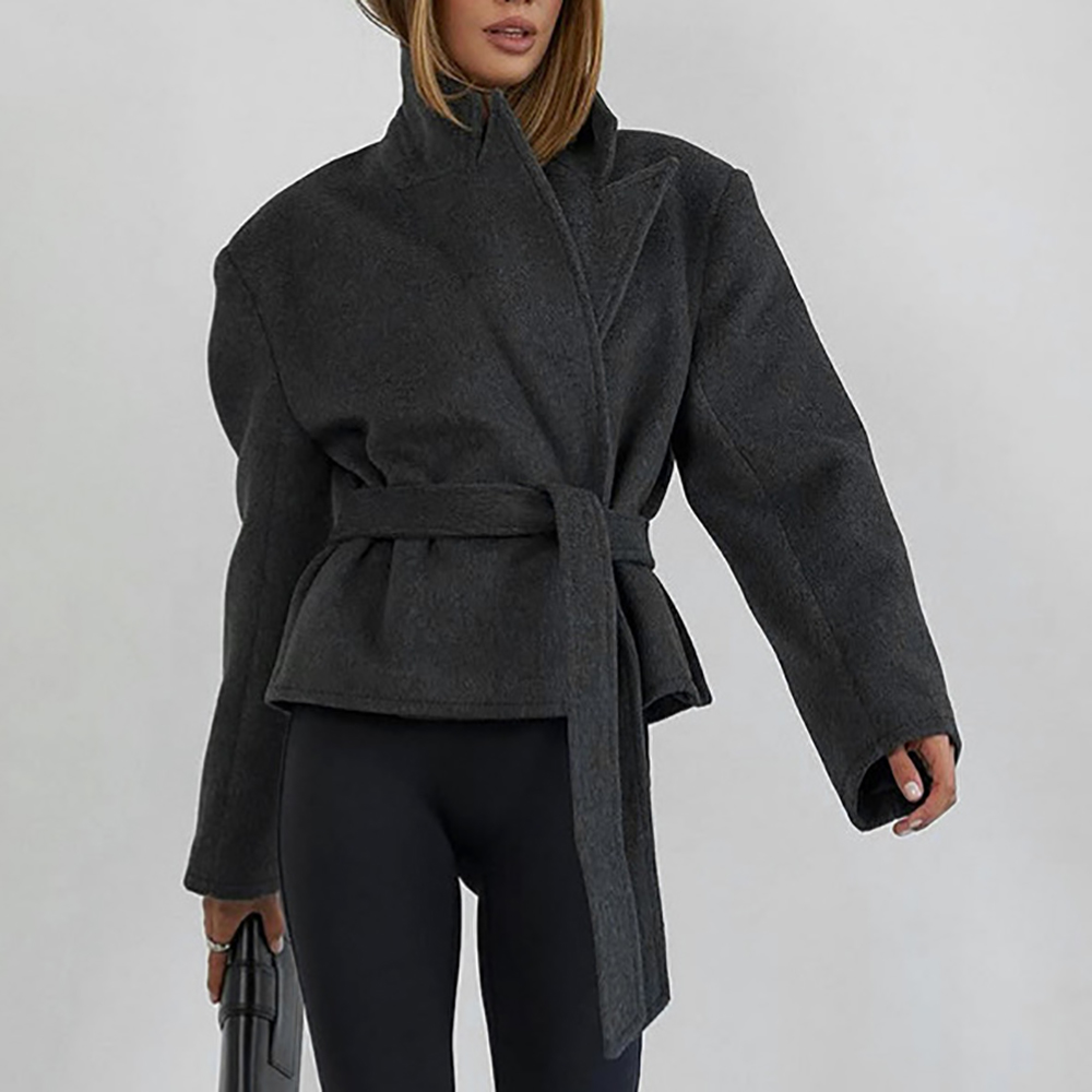 Elegancka damska krótka maryna – Wool Coat Peacoat recenzja i cena