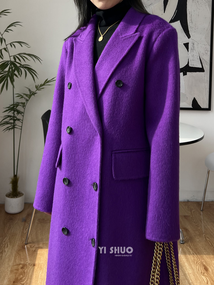 Jesienno-zimowy nowy gruby pła – Wool Coat Peacoat recenzja i cena