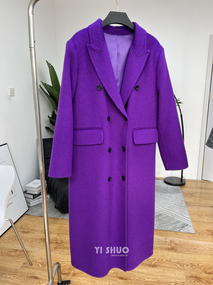 Jesienno-zimowy nowy gruby pła – Wool Coat Peacoat recenzja i cena