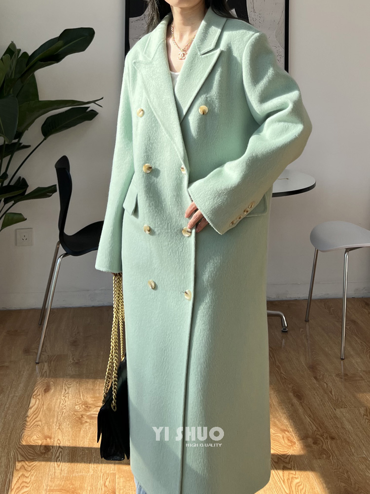 Jesienno-zimowy nowy gruby pła – Wool Coat Peacoat recenzja i cena