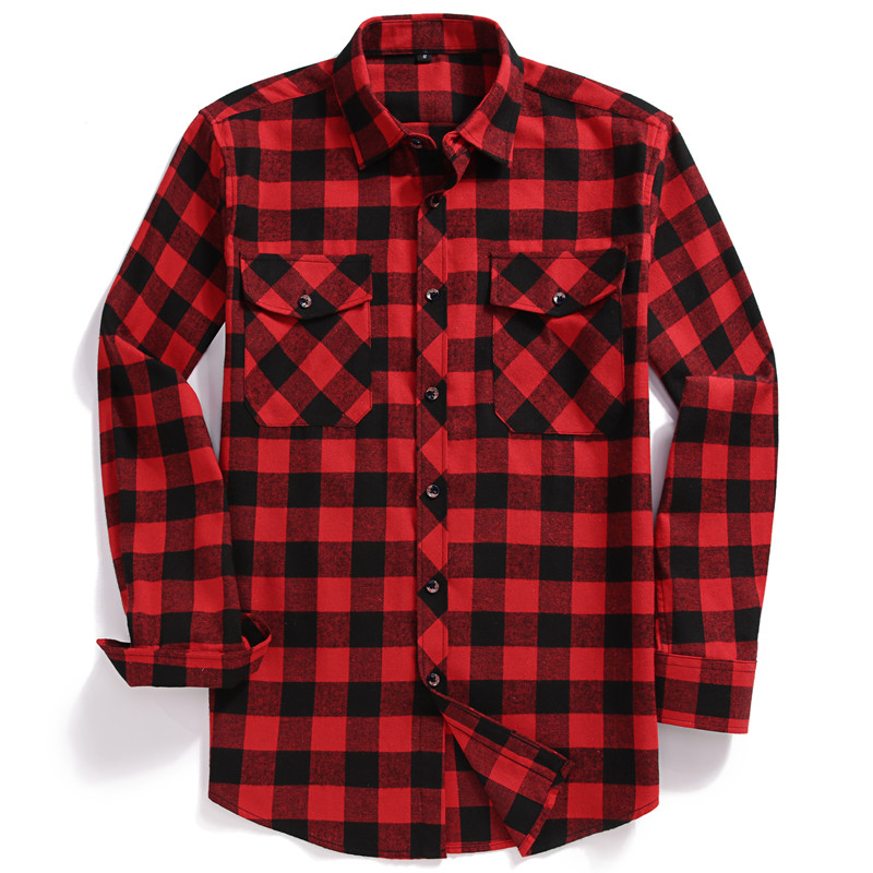Jesienna męska koszula z długi – Flannel Shirt Lined recenzja i cena