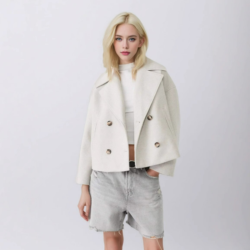 Damskie wełniane płaszcze Eleg – Wool Coat Peacoat recenzja i cena