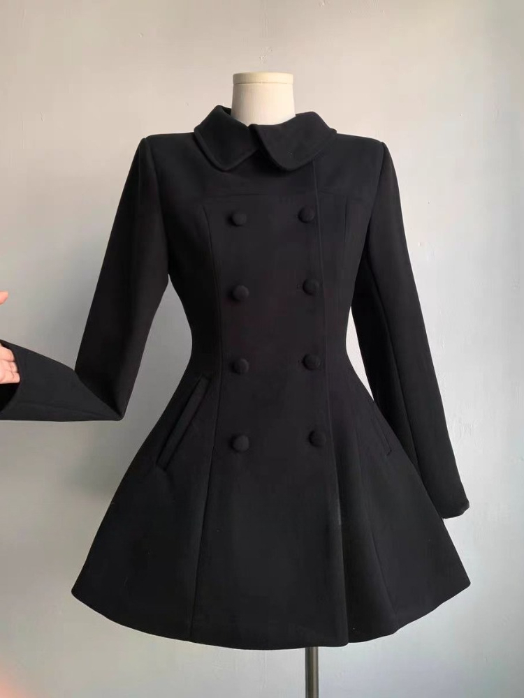 Zimowy damski płaszcz w stylu  – Wool Coat Peacoat recenzja i cena