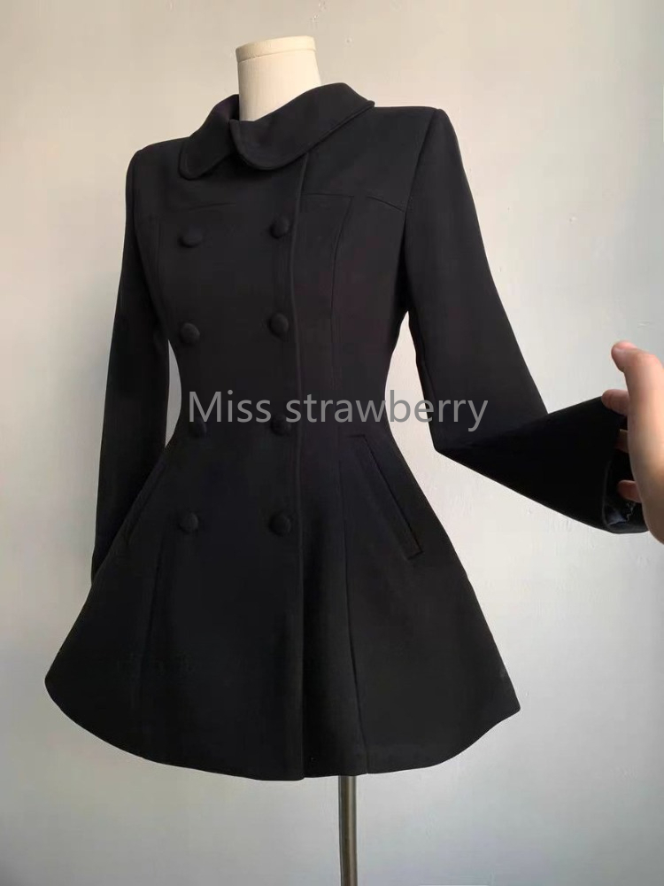 Zimowy damski płaszcz w stylu  – Wool Coat Peacoat recenzja i cena