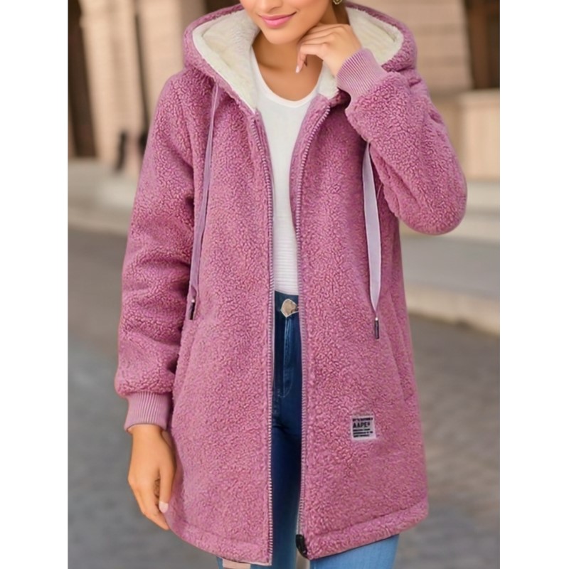 Damski top z kapturem Płaszcz  – Wool Coat Peacoat recenzja i cena