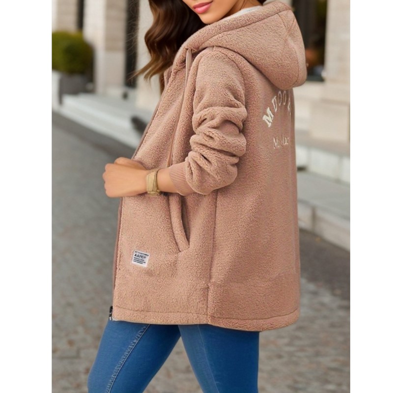 Damski top z kapturem Płaszcz  – Wool Coat Peacoat recenzja i cena