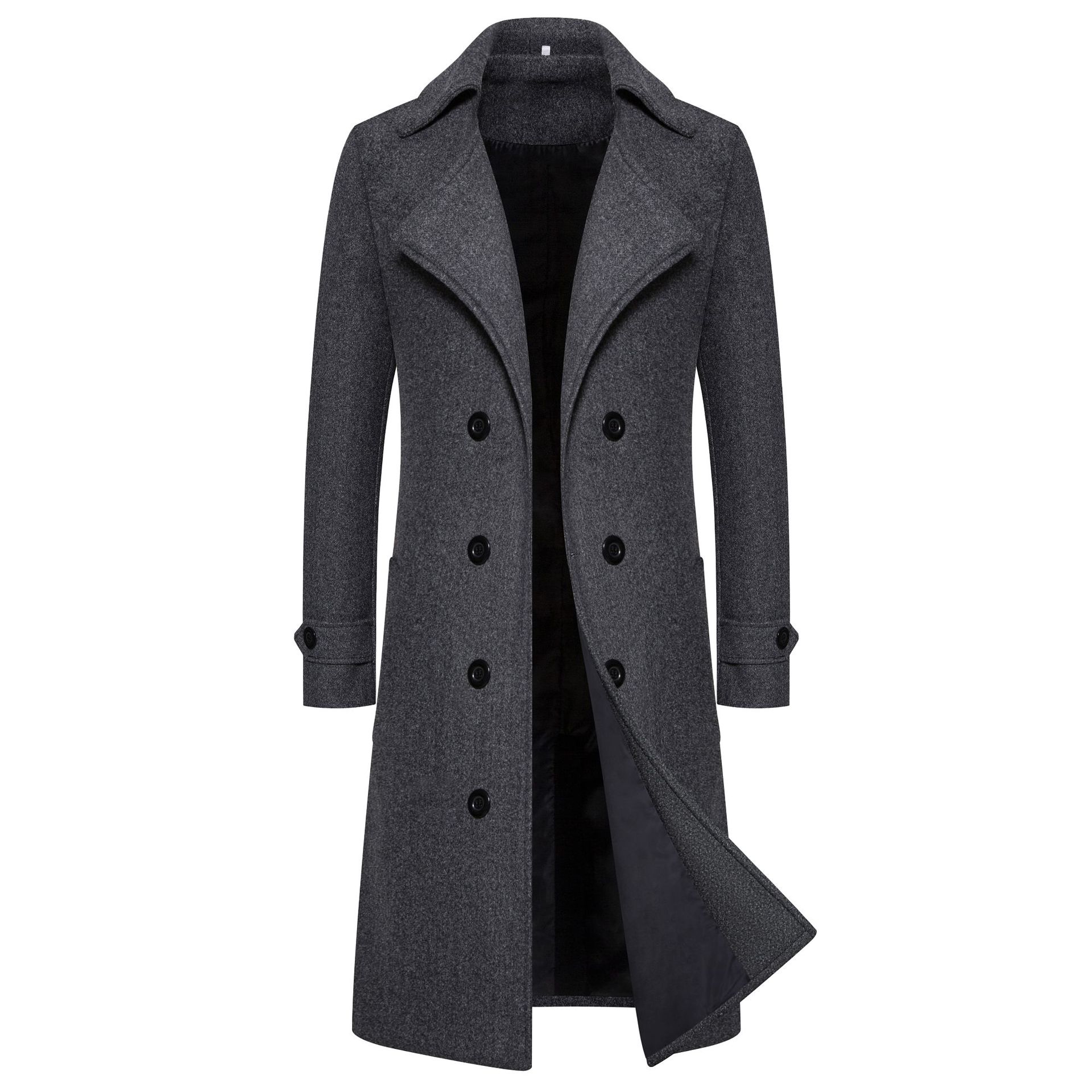 Wiosenne długie wełniane płasz – Wool Coat Peacoat recenzja i cena