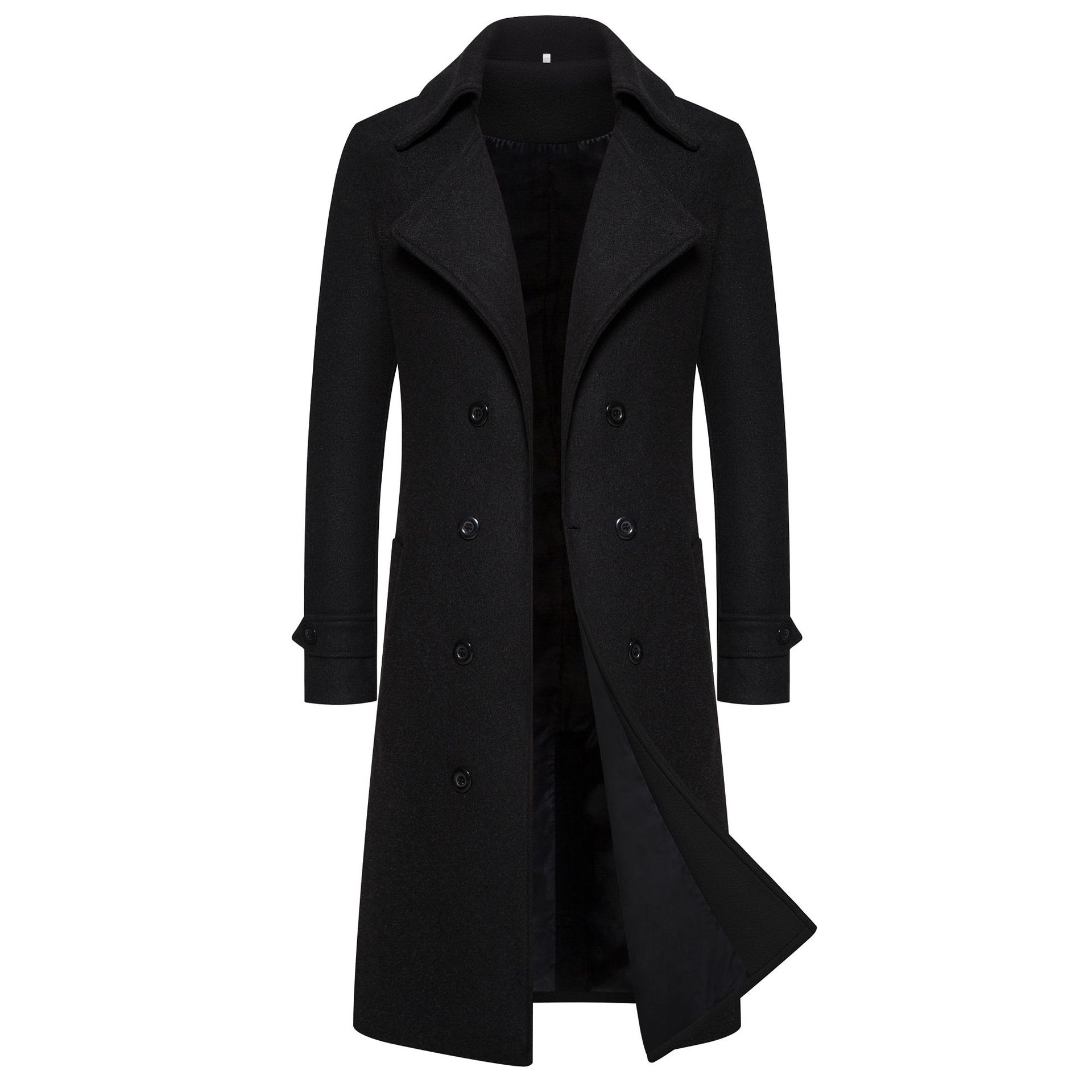 Wiosenne długie wełniane płasz – Wool Coat Peacoat recenzja i cena