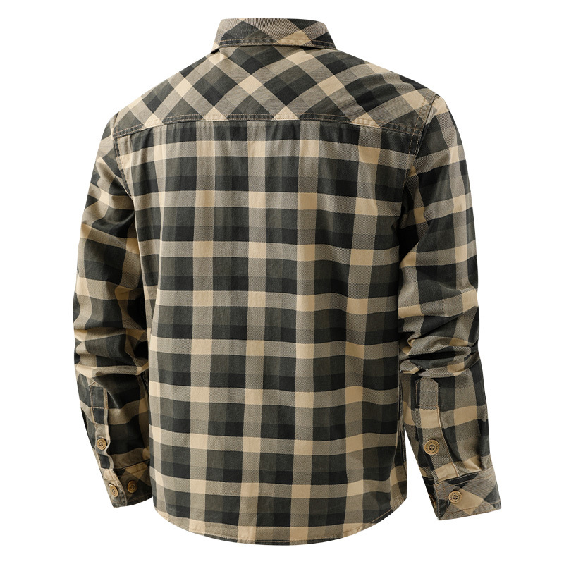 Męska koszula w kratę w stylu  – Flannel Shirt Lined recenzja i cena