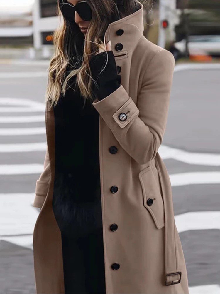 Damski płaszcz z nowej wełny,  – Wool Coat Peacoat recenzja i cena