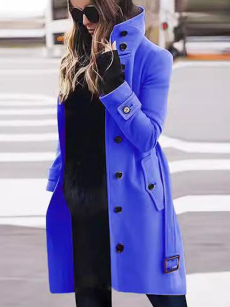 Damski płaszcz z nowej wełny,  – Wool Coat Peacoat recenzja i cena