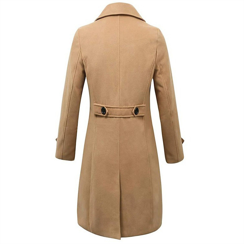 Jesienno-zimowe męskie wełnian – Wool Coat Peacoat recenzja i cena